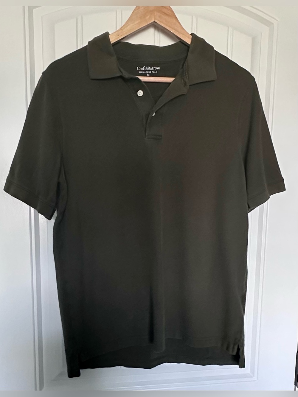 Croft & Barrow Signature Polo Shirt Men’s Medium Short Sleeve Cotton Classic Fit